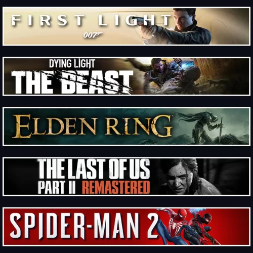007 +Beast +Elden +TLOU2 +Spider 2